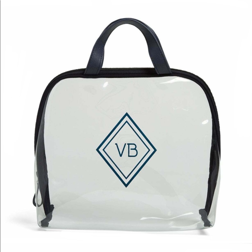 Vera Bradley Clear Case Bag Classic Navy Stadium Makeup Travel Gym nwt